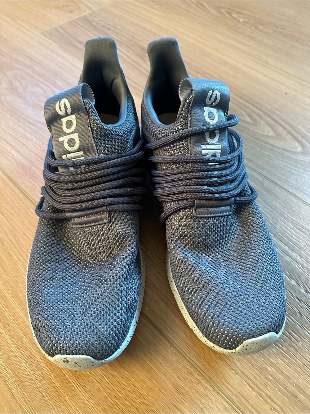 adidas Men’s Grey Knit Low-Top Sneakers